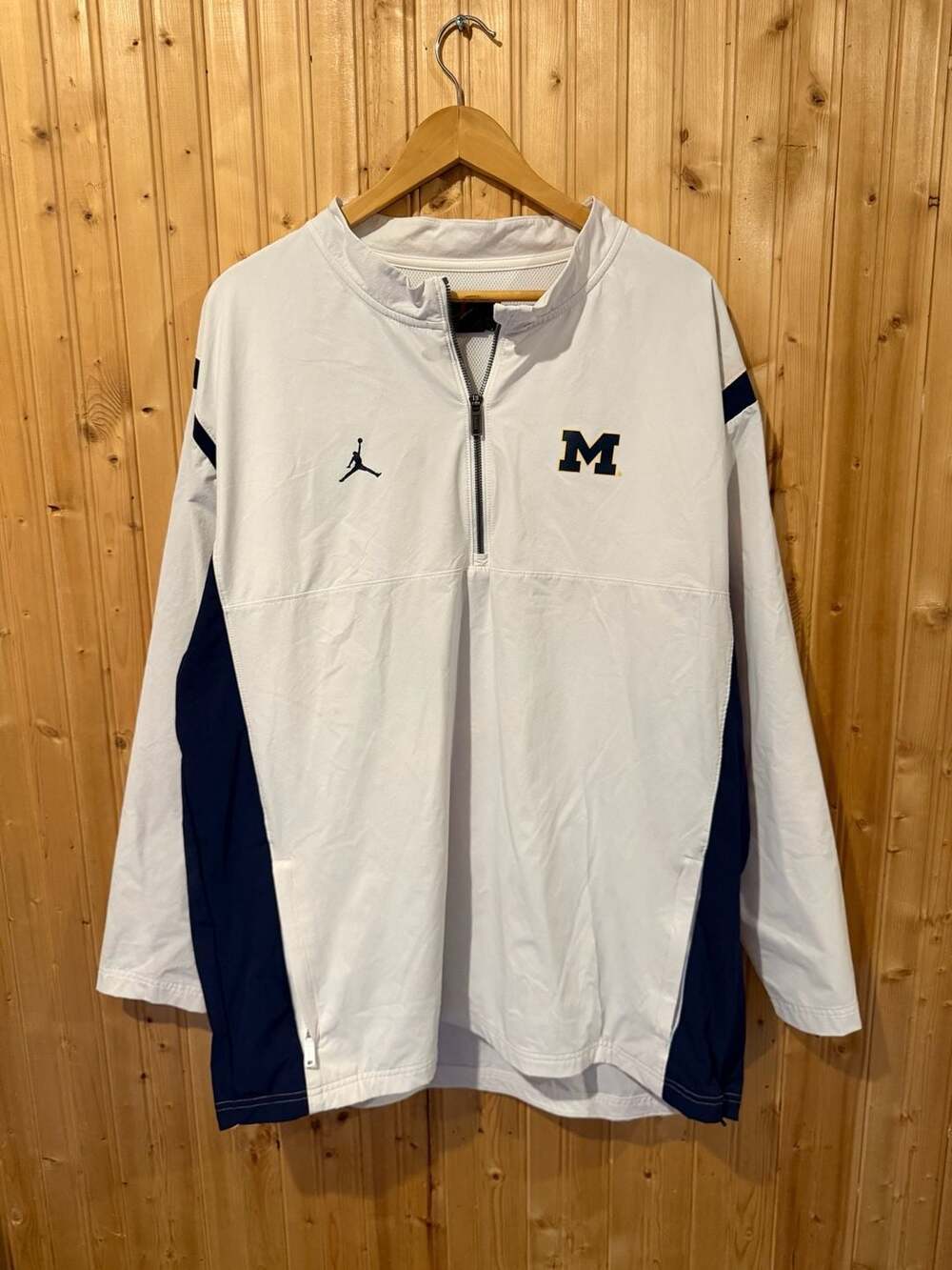 Jordan Brand Michigan Wolverines Coaches Sideline 1/4 Zip Jacket - Men's XL